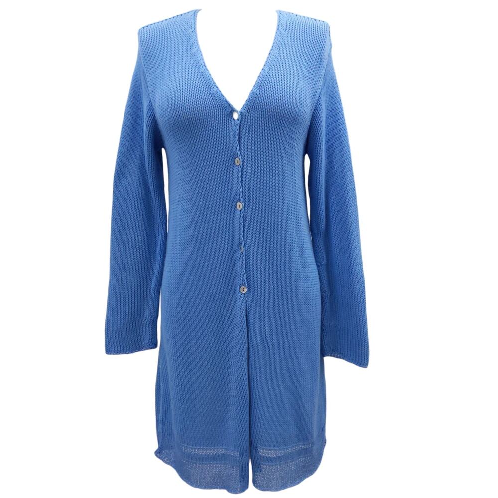Margaret O'Leary Handknit Long Cotton Cardigan